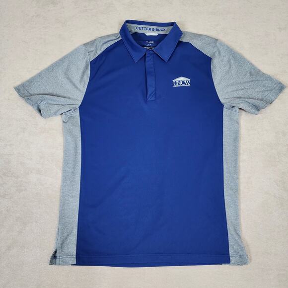 UNCW Seahawks Polo Shirt Blue gray Drytec 50+ UPF Wilmington NC COLLEGE SPORT M - Picture 2 of 10